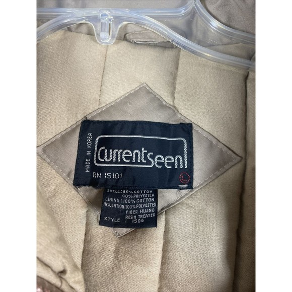 Current Seen Vintage Canvas Puffer Cargo Vest, Large - Picture 2 of 9